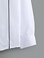 Χαμηλού Κόστους ανδρικά πουκάμισα casual-Ανδρικά Πουκάμισο Μονόχρωμο Ανοιχτός γιακάς Λευκό Μαύρο Γκρίζο Μακρυμάνικο Καθημερινά Δουλειά Βασικό Λεπτό Άριστος Δουλειά