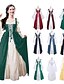cheap Historical &amp; Vintage Costumes-Queen Retro Vintage Medieval Renaissance Ball Gown Vacation Dress Dress Outfits Women&#039;s Costume Red / White / White / Black Vintage Cosplay Long Sleeve Floor Length Ankle Length