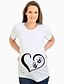 cheap Maternity Wear-Women&#039;s Cartoon Maternity T-shirt Short Sleeve Daily Tops White