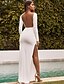 cheap Party Dresses-Women&#039;s Sheath Dress Long Sleeve Solid Colored Backless Split Spring Summer Sexy Cotton Slim White Black Red Yellow Wine S M L XL / Maxi