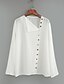 cheap Women&#039;s Blouses &amp; Shirts-Women&#039;s Blouse Shirt Solid Colored Long Sleeve Shirt Collar Basic Tops White Black Yellow
