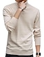 cheap Men&#039;s Sweaters &amp; Cardigans-Men&#039;s Going out Solid Colored Long Sleeve Regular Pullover Sweater Jumper, Turtleneck Black / Wine / White M / L / XL