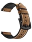 billige Smartwatch bånd-1 pcs Smart Watch Band for Samsung Galaxy Huami Amazfit Bip Younth Watch Watch 46mm Genuine Leather Smartwatch Strap Sport Band Classic Buckle Replacement  Wristband