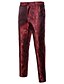 cheap Men&#039;s Pants &amp; Shorts-Men&#039;s Active Basic Dress Pants Full Length Pants Micro-elastic Daily Sports Geometric Mid Waist Black Purple Wine M L XL XXL