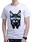 cheap Men&#039;s Casual T-shirts-Men&#039;s T shirt Tee Graphic Animal Round Neck White Gray Rainbow Short Sleeve Daily Going out Tops