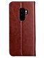 baratos Capa Samsung-Case For Samsung Galaxy S9 / S9 Plus Wallet / Card Holder / with Stand Full Body Cases Solid Colored Soft PU Leather