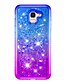 お買い得  サムスン用ケース-Case For Samsung Galaxy J8 (2018) / J7 (2018) / J6 (2018) Rhinestone / Flowing Liquid / Translucent Back Cover Color Gradient Hard TPU