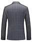 cheap Men&#039;s Trench Coat-Men&#039;s Suits Regular Check Solid Colored Daily Business Plus Size Long Sleeve Light gray S / M / L / Business Casual / Slim