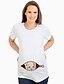 cheap Maternity Tops-Women&#039;s T shirt Cartoon Short Sleeve Daily Tops Basic White