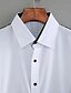 baratos camisas masculinas casuais-Homens Camisa Social Cor Sólida Colarinho Italiano Branco Preto Cinzento Manga Longa Diário Trabalho Básico Delgado Blusas Negócio