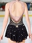 abordables Robes de Patinage Artistique-Robe de Patinage Artistique Femme Fille Patinage Robes Tenue Violet Blanc / Blanc Jaune et jaune Dos ouvert Spandex Micro-élastique Entraînement Tenue de Patinage Classique Cristal / Stras Sans