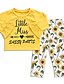 abordables Conjuntos de ropa para bebé niña-Bebé Chica Activo Diario Floral Manga Larga Regular Conjunto de Ropa Amarillo