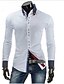 cheap Men&#039;s Shirts-Men&#039;s Shirt Solid Colored Long Sleeve Daily Tops Royal Blue White Black