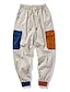 זול מכנסי גברים-בגדי ריקוד גברים סגנון רחוב יומי צ&#039;ינו / מכנסי מטען מכנסיים - קולור בלוק שחור חאקי XL XXL XXXL