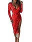 cheap Party Dresses-Women&#039;s Purple Red Dress Homecoming Cocktail Party Sheath V Neck S M Slim