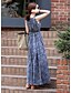 cheap Maxi Dresses-Women&#039;s Daily Elegant Maxi Sheath Dress - Floral Print Blue S M L XL / Sexy