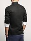 cheap Men&#039;s Shirts-Men&#039;s Plus Size Solid Colored Shirt - Linen Daily Black / Red / Navy Blue / Stand / Long Sleeve