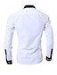 levne Košile-Pánské Obchodní Základní Košile Štíhlý Dlouhý rukáv Klasický límeček Jednobarevné Černá Bílá Světlá růžová 2023