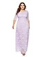 cheap Plus Size Dresses-Women&#039;s Plus Size Holiday Going out Vintage Street chic Maxi Loose Chiffon Dress - Solid Colored Lace High Waist Spring Black Wine White XL XXL XXXL XXXXL Belt Not Included