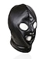 billiga Glansig-Zentai-kostymer Mask Ansiktsskydd Karnevalsdräkt Helkroppsdräkt Herr Dam Masker Kön Halloween Solid färg Latex Kostym för Halloween Karnival alla hjärtans dag Vuxna