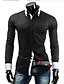 cheap Men&#039;s Shirts-Men&#039;s Shirt Solid Colored Long Sleeve Daily Tops Royal Blue White Black