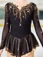 cheap Ice Skating Dresses , Pants &amp; Jackets-Figure Skating Dress Women&#039;s Girls&#039; Ice Skating Dress Outfits Yan pink White Dark Red Flower Spandex Elastane High Elasticity Competition Skating Wear Handmade Jeweled Rhinestone Long Sleeve Ice