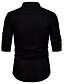 cheap Men&#039;s Shirts-Men&#039;s Daily Business Shirt - Solid Colored Black / Stand / Long Sleeve
