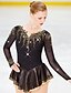 abordables Tenues de patinage artistique-Robe de Patinage Artistique Femme Fille Patinage Robes Tenue Rose clair Rouge Foncé Vieux rose Fleur Spandex Haute élasticité Compétition Tenue de Patinage Fait à la main A Bijoux Strass manche longue