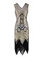 cheap Special Occasion Dresses-Sheath / Column Elegant Sparkle &amp; Shine Cocktail Party Wedding Party Dress V Neck Sleeveless Knee Length Tulle Sequined with Crystals Beading Embroidery 2020