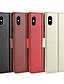 cheap iPhone Cases-Case For Apple iPhone XS / iPhone XR / iPhone XS Max Card Holder / with Stand / Flip Full Body Cases Solid Colored Hard PU Leather