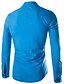 cheap Men&#039;s Shirts-Men&#039;s Daily Basic Plus Size Shirt - Letter Print Spread Collar Navy Blue / Long Sleeve / Spring / Fall