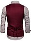 cheap Men&#039;s Trench Coat-Men&#039;s V Neck Vest Regular Solid Colored Daily Sleeveless White / Black / Wine S / M / L / Slim