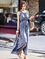 cheap Maxi Dresses-Women&#039;s Daily Elegant Maxi Sheath Dress - Floral Print Blue S M L XL / Sexy