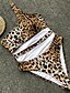 cheap One-piece swimsuits-Women&#039;s Basic Strapless Brown Wrap High Waist One-piece Swimwear Swimsuit - Leopard Criss Cross S M L Brown / Sexy