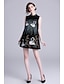 cheap Special Occasion Dresses-Casual Dress A-Line Jewel Neck Short / Mini Jersey Dress with Embroidery by LAN TING Express
