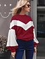 cheap Sweaters &amp; Cardigans-Women&#039;s Sweatshirt Color Block Fashion Basic Wine Purple Gray S M L XL / Spring / Fall / Winter