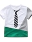 billiga Babytröjor för pojke-Bebis Pojkar Grundläggande Tryck Kortärmad T-shirt Vit / Småbarn