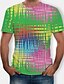 abordables Camisetas y camisas de tirantes de hombre-Hombre Camiseta Arco iris Manga Corta Tops Escote Redondo Verde Trébol