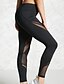 cheap Leggings-Women&#039;s Sporty Legging Color Block Cut Out Mid Waist Black S M L / Slim