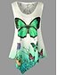 cheap Women&#039;s T-shirts-2019 New Arrival T-shirts Women&#039;s Plus Size Slim T-shirt - Animal Butterfly, Lace Green XXXL Camisas Mujer Chemise Femme