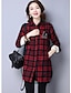 economico Bluse e camicie da donna-Women&#039;s Daily Cotton Slim Shirt - Check Black L