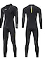 cheap Wetsuits &amp; Diving Suits-ZCCO Men&#039;s Full Wetsuit 3mm SCR Neoprene Diving Suit Thermal Warm UPF50+ Quick Dry High Elasticity Long Sleeve Full Body Front Zip - Swimming Diving Surfing Scuba Solid Color Summer Spring Winter