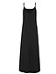 cheap Women&#039;s Dresses-Women&#039;s Strap Dress Maxi long Dress Black Blue Sleeveless Cotton S M L XL XXL 3XL 4XL 5XL