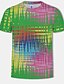 abordables Camisetas y camisas de tirantes de hombre-Hombre Camiseta Arco iris Manga Corta Tops Escote Redondo Verde Trébol