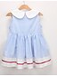 cheap Dresses-Toddler Girls&#039; Active Daily Striped Color Block Sleeveless Knee-length Dress White