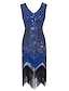 billige Den store Gatsby-brølende 20&#039;er 1920&#039;er cocktailkjole vintage flapper kjole gallakjole gallakjoler julefest kjole den store gatsby charleston kvinders kvast frynser cosplay kostume gallakjole julefest
