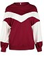 cheap Sweaters &amp; Cardigans-Women&#039;s Sweatshirt Color Block Fashion Basic Wine Purple Gray S M L XL / Spring / Fall / Winter