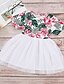 billige kjoler til jentebaby-Baby Girls&#039; Active Basic Floral Short Sleeve Dress White / Toddler
