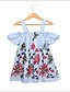 お買い得  ドレス-女子 半袖 幾何学模様 3D プリントされたグラフィック ドレス かわいいスタイル 甘い ドレス 子供 幼児