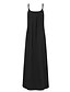 cheap Women&#039;s Dresses-Women&#039;s Strap Dress Maxi long Dress Black Blue Sleeveless Cotton S M L XL XXL 3XL 4XL 5XL